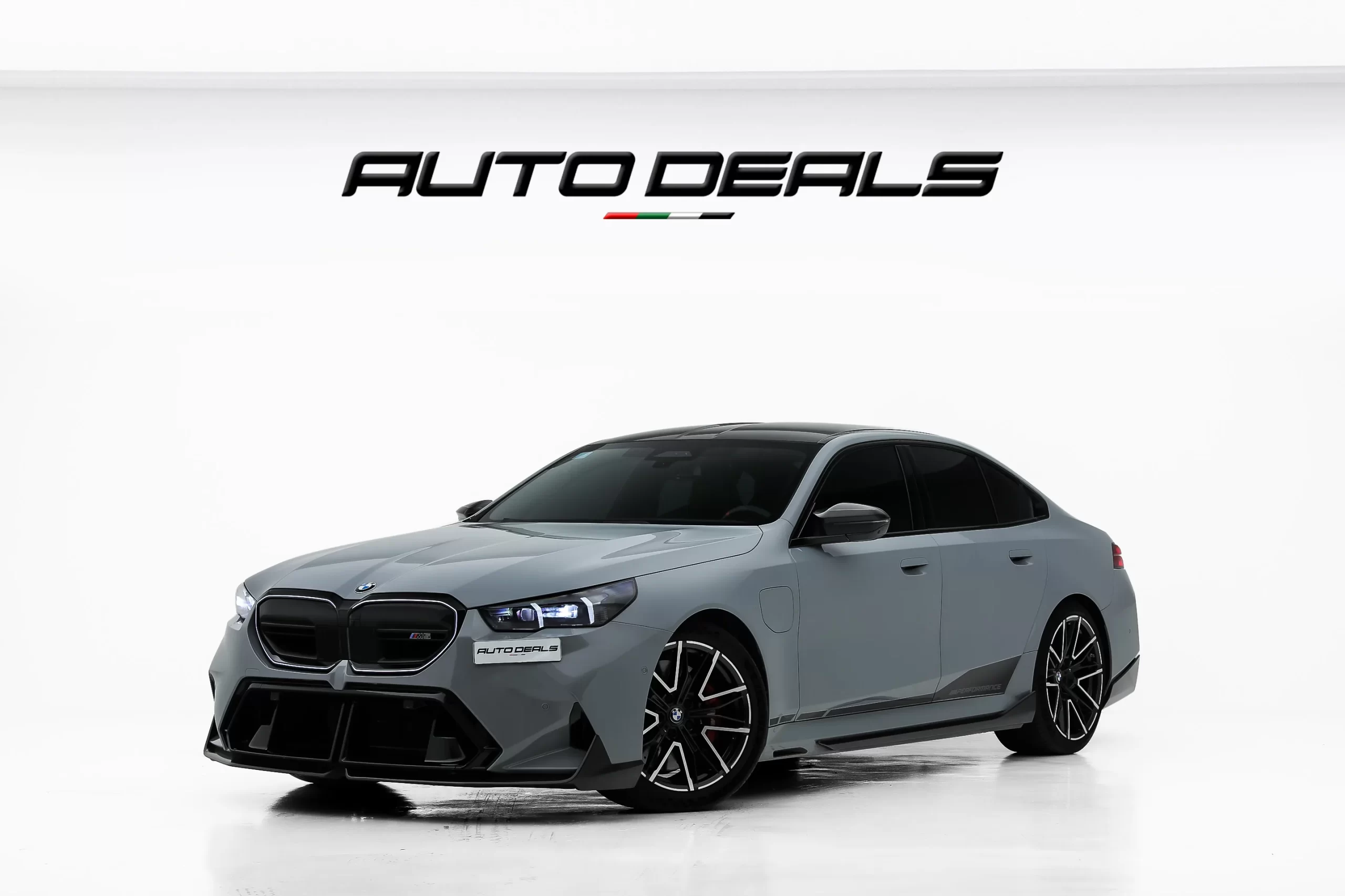 2025 BMW M5 Sedan Brooklyn Grey front three-quarter view Dubai